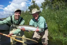User submitted picture: Two happy flyfishers on t...