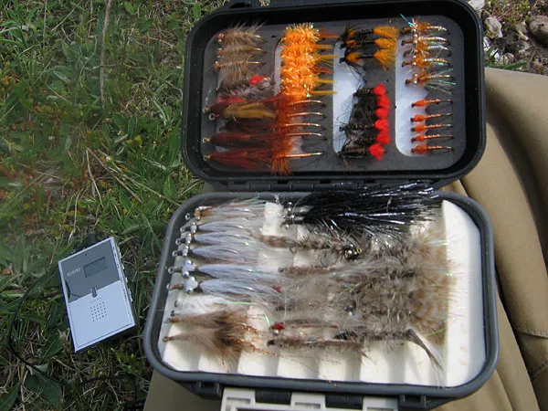 The box - Not many garfish flies in here, but they will try to take anything you throw at them anyway.